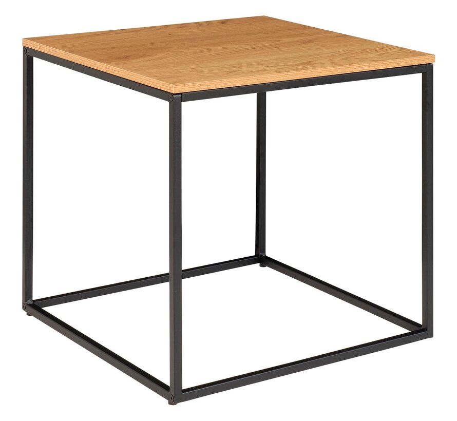 Table d'appoint - Vita Side - Naturel/Noir - 45x45x45 cm