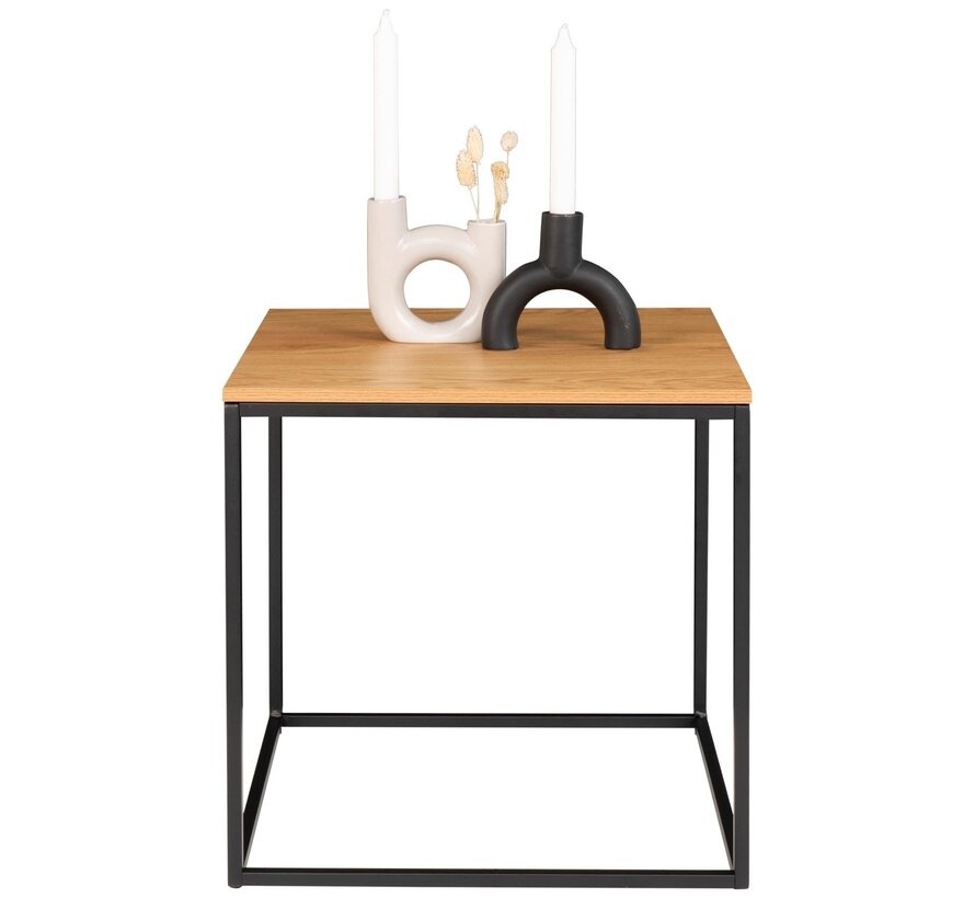 Side table - Vita Side - Natural/Black - 45x45x45 cm