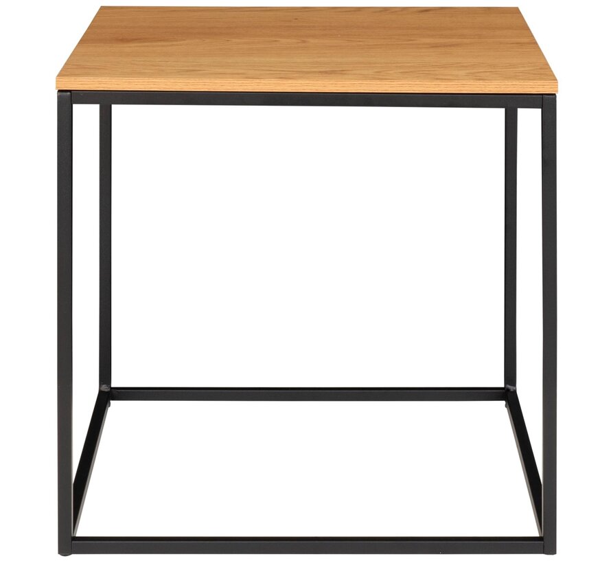 Table d'appoint - Vita Side - Naturel/Noir - 45x45x45 cm
