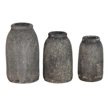 House Nordic Decorative vases - Velas - Set of 3 - Dark gray