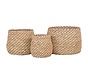 Paniers de rangement ronds - Venoso - Lot de 3 - Naturel