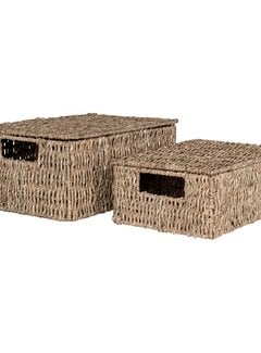 House Nordic Rectangular Baskets - Set of 2 - Venoso - Seagrass