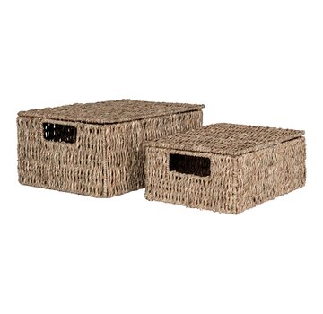 House Nordic Rectangular Baskets - Set of 2 - Venoso - Seagrass
