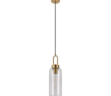 House Nordic Luton Hanging Lamp - Glass with Gold - Ø13 cm, 150cm