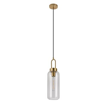 House Nordic Luton Hanging Lamp - Glass with Gold - Ø13 cm, 150cm