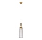 Luton Hanging Lamp - Glass with Gold - Ø13 cm, 150cm