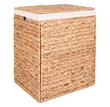 House Nordic Large Laundry Basket Natural - Water Hyacinth - 55x43x32cm