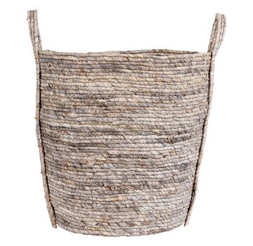 House Nordic Corn Leaf Basket with Handles, Ø41x49 cm