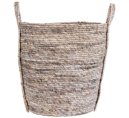 House Nordic Corn Leaf Basket with Handles, Ø41x49 cm