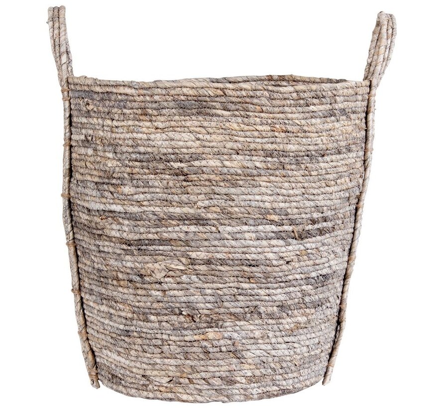 Corn Leaf Basket with Handles, Ø41x49 cm