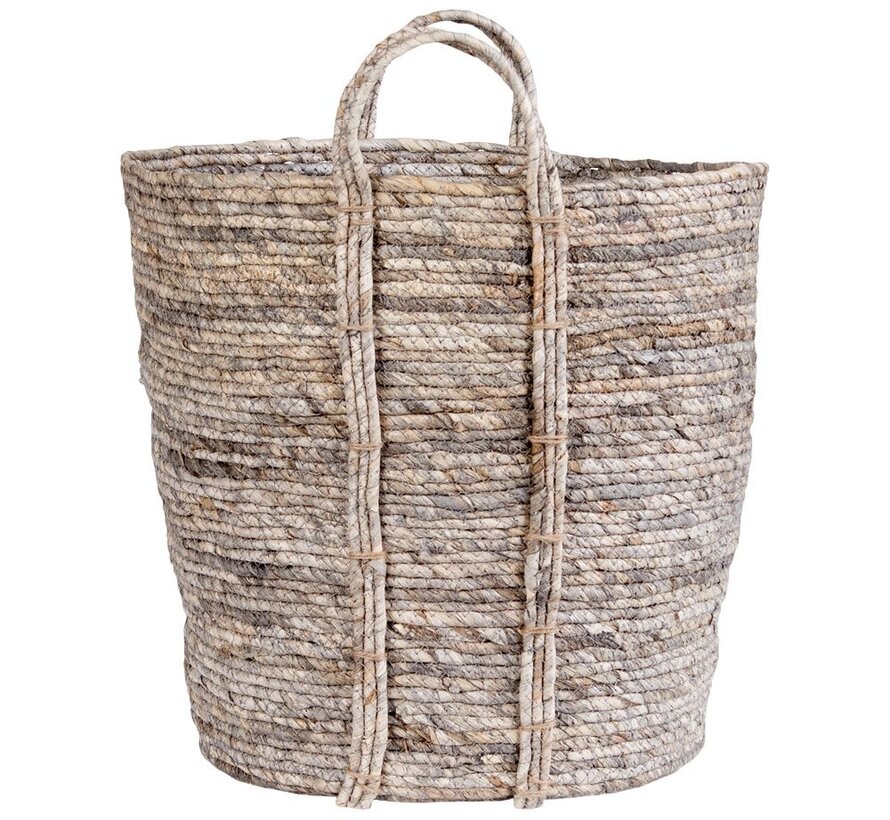 Corn Leaf Basket with Handles, Ø41x49 cm