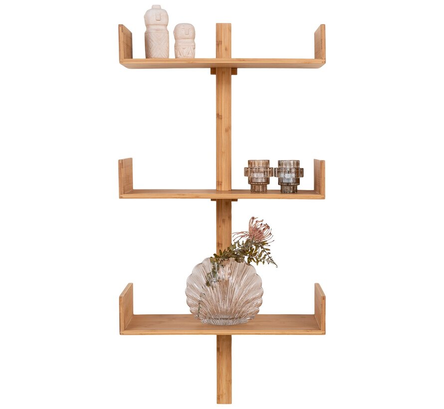 Bamboo wall shelf - Villa - 102x50cm