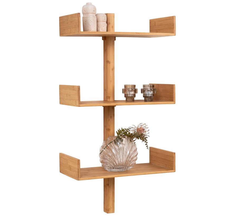 Bamboo wall shelf - Villa - 102x50cm