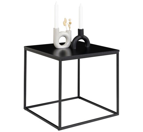 House Nordic Table d'Appoint Carrée - Vita - Noir - 45x45x45 cm