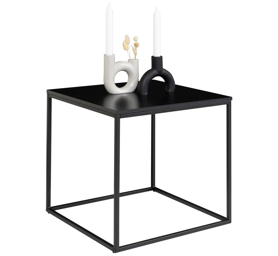 Table d'Appoint Carrée - Vita - Noir - 45x45x45 cm