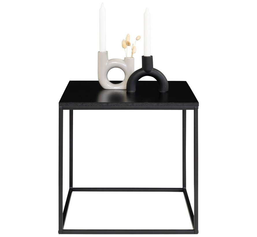 Table d'Appoint Carrée - Vita - Noir - 45x45x45 cm