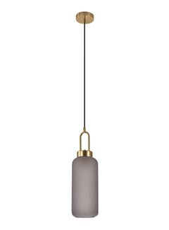 House Nordic Lampe à Suspension Luton - Gris et Or - Ø13 cm, 150cm