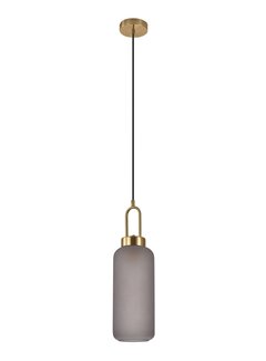 House Nordic Luton Hanging Lamp - Gray with Gold - Ø13 cm, 150cm