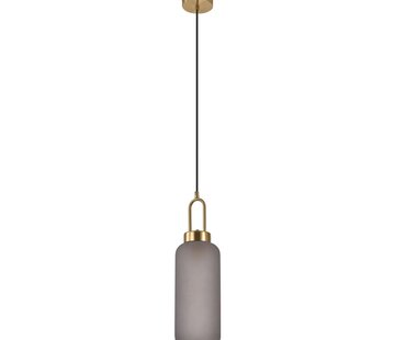 House Nordic Luton Hanging Lamp - Gray with Gold - Ø13 cm, 150cm