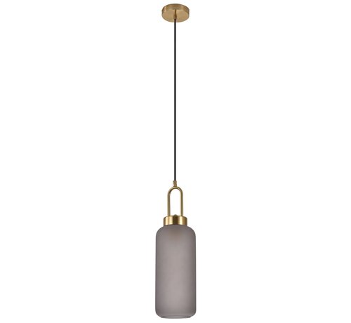 House Nordic Luton Hanging Lamp - Gray with Gold - Ø13 cm, 150cm