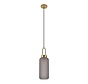 Luton Hanging Lamp - Gray with Gold - Ø13 cm, 150cm