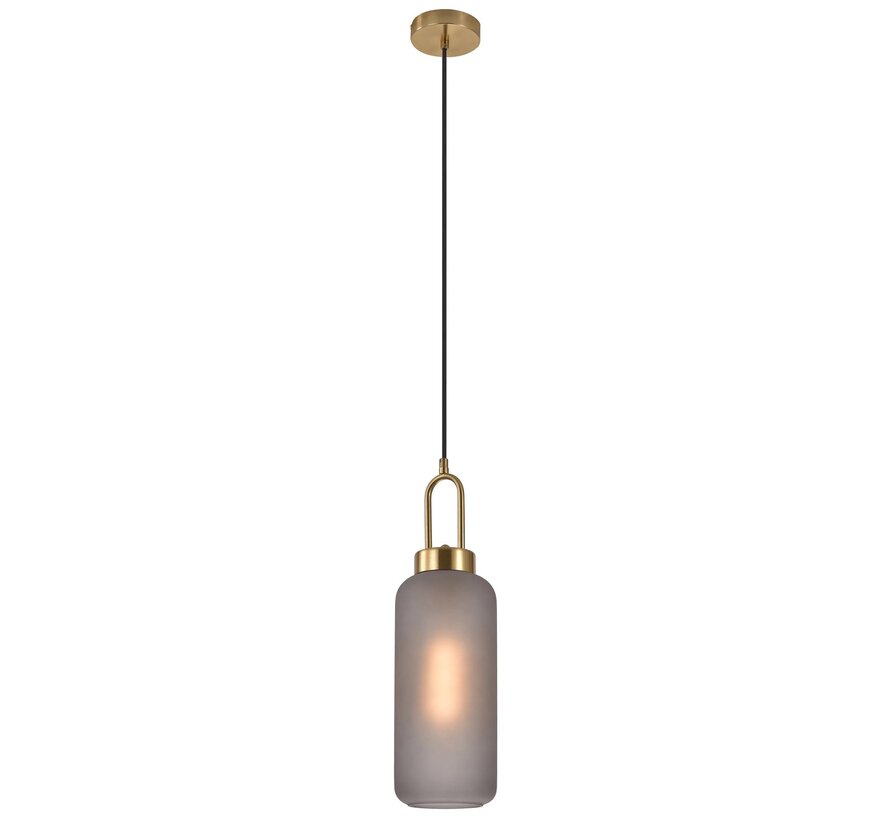 Lampe à Suspension Luton - Gris et Or - Ø13 cm, 150cm