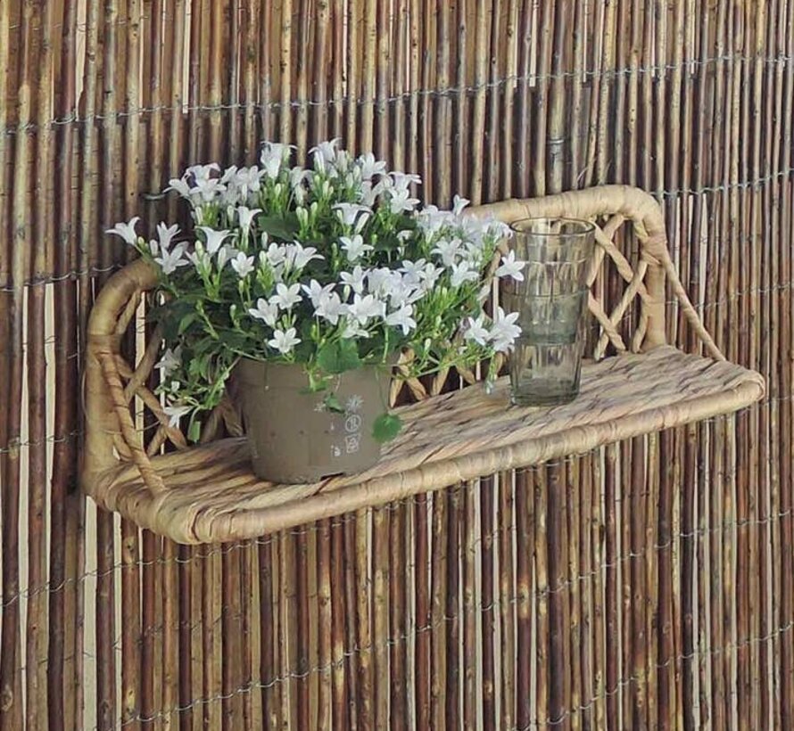 Braided Water Hyacinth Wall Shelf - Bohemian Touch