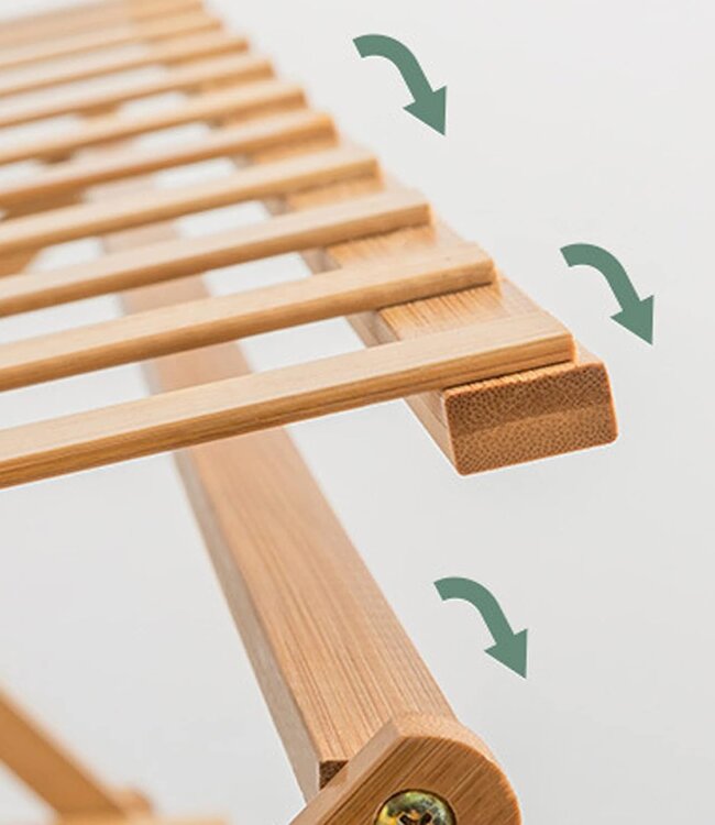 Plant rack with 3 shelves - Shoe rack - Bamboo - Foldable  - 70 x 52 x 28cm