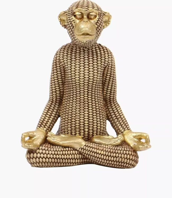 Deco Monkey - Set of 3 - Gold - 14x8x18cm