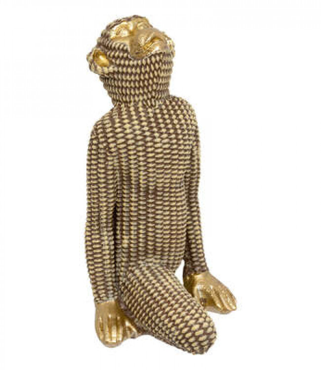 Deco Monkey - Set of 3 - Gold - 14x8x18cm