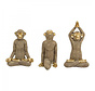 Deco Monkey - Set of 3 - Gold - 14x8x18cm