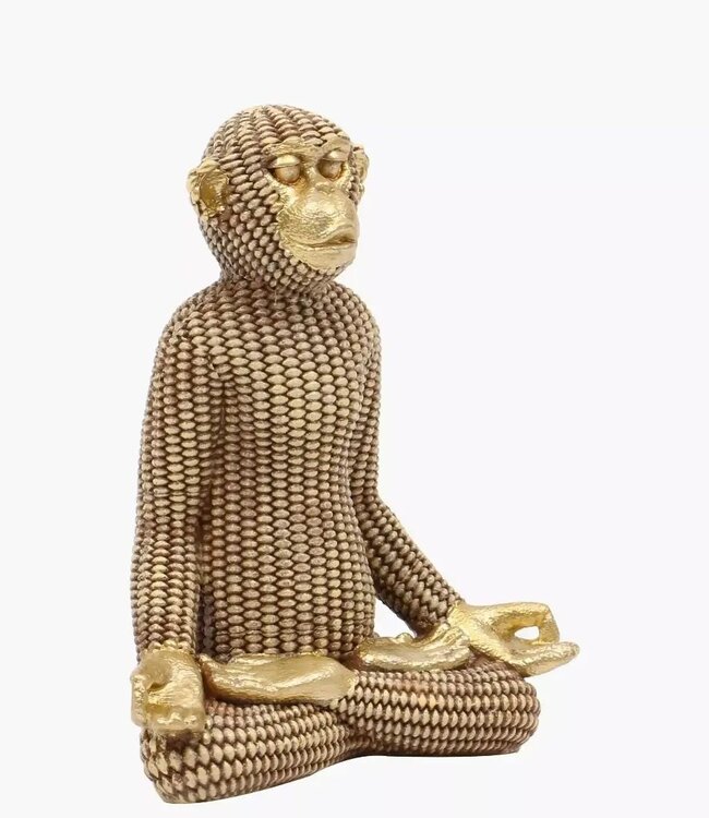 Deco Monkey - Set of 3 - Gold - 14x8x18cm