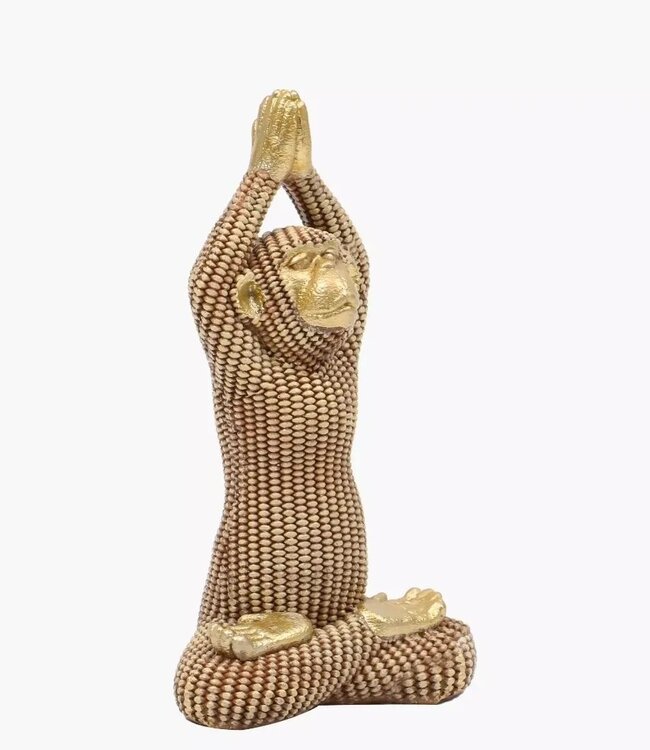 Deco Monkey - Set of 3 - Gold - 14x8x18cm