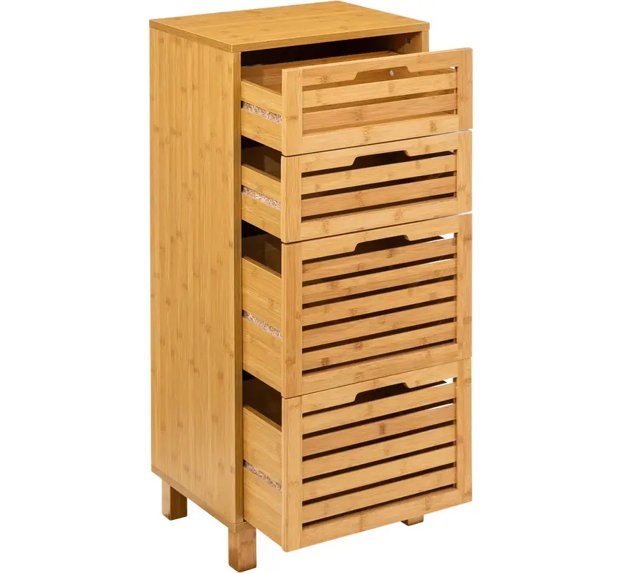 Standing Storage Cabinet with 4 Drawers - Natural