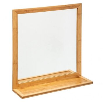  5Five Spiegel met Plank - Naturel - 48x14x51cm