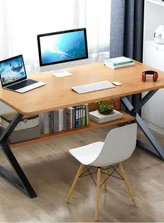 Ecarla Computer desk - 80x40cm - Natural/Black