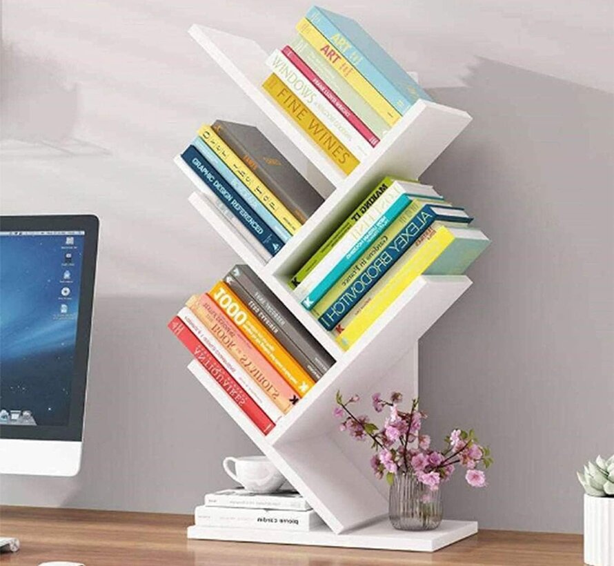 Bookcase - 4 Levels - 31x17x60cm - White