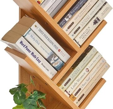 Ecarla Bookcase - 4 Levels - 31x17x60cm - Natural