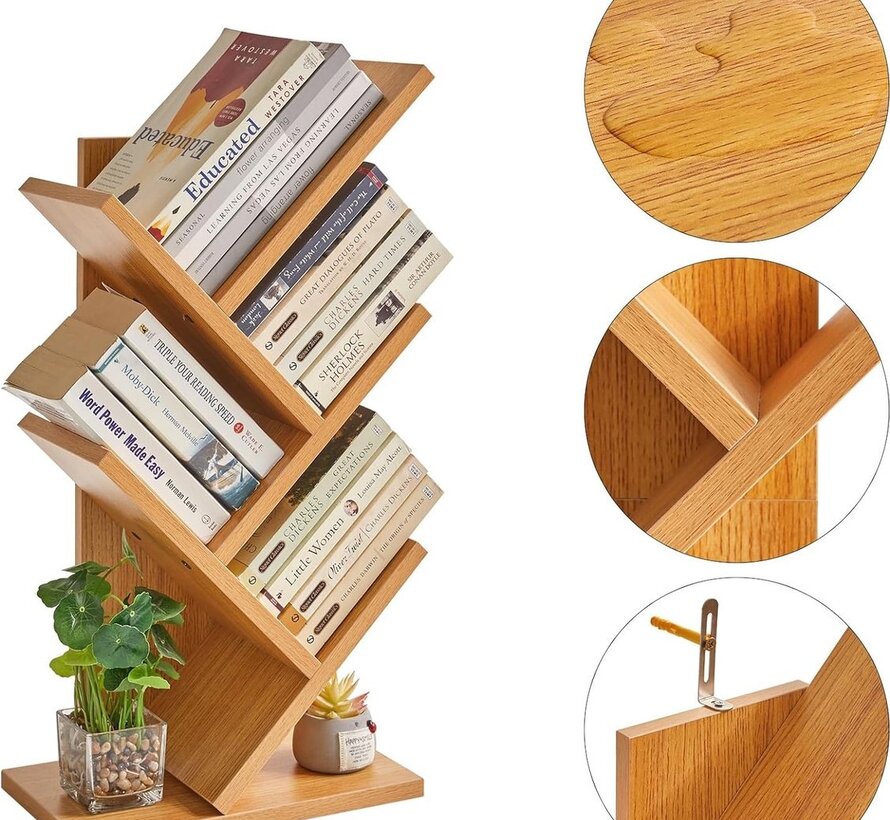 Bookcase - 4 Levels - 31x17x60cm - Natural