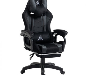 Ecarla Gaming chair with Camouflage - 116-123cm High - Black/Dark Green
