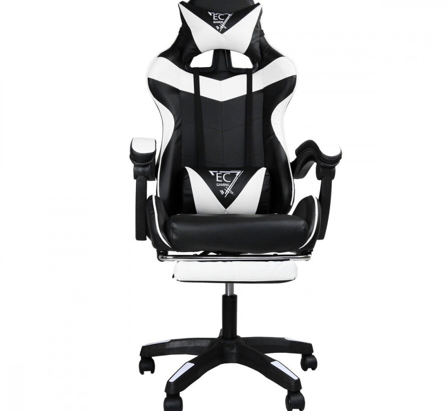 Gaming chair - Adjustable - H. 116 - 123cm - Black/White