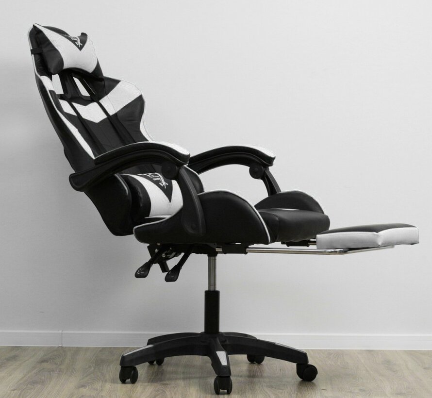 Gaming chair - Adjustable - H. 116 - 123cm - Black/White