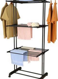 MSY Invest Laundry drying rack - Clothes rack - Foldable - Black