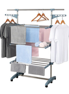 MSY Invest Étendoir à linge - Étendoir à vêtements - Pliable - Gris