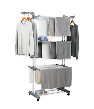 MSY Invest Foldable Laundry Drying Rack - Clothes Rack - Gray