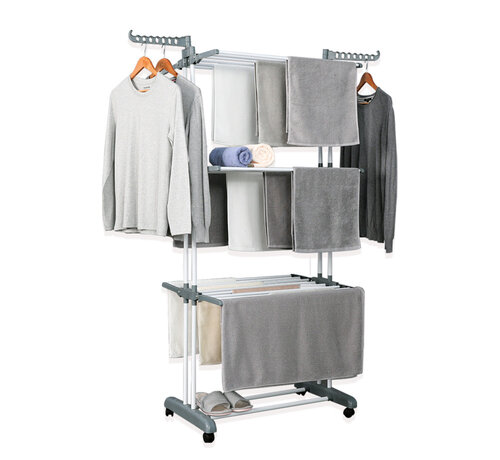 MSY Invest Foldable Laundry Drying Rack - Clothes Rack - Gray