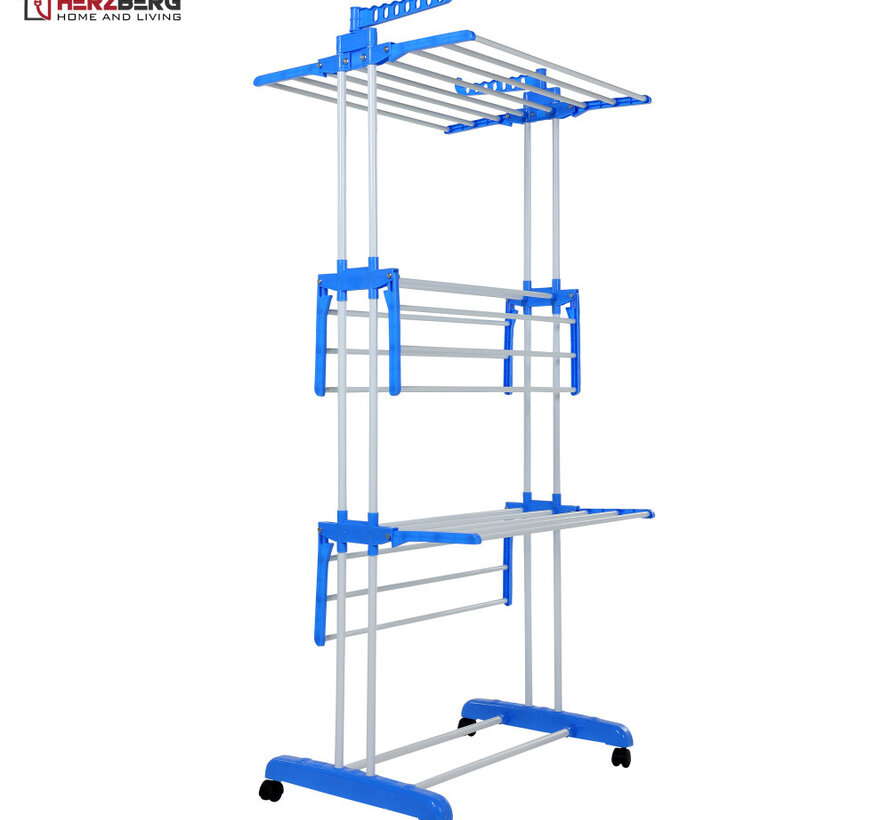 Foldable Laundry Drying Rack - Clothes Rack - Blue