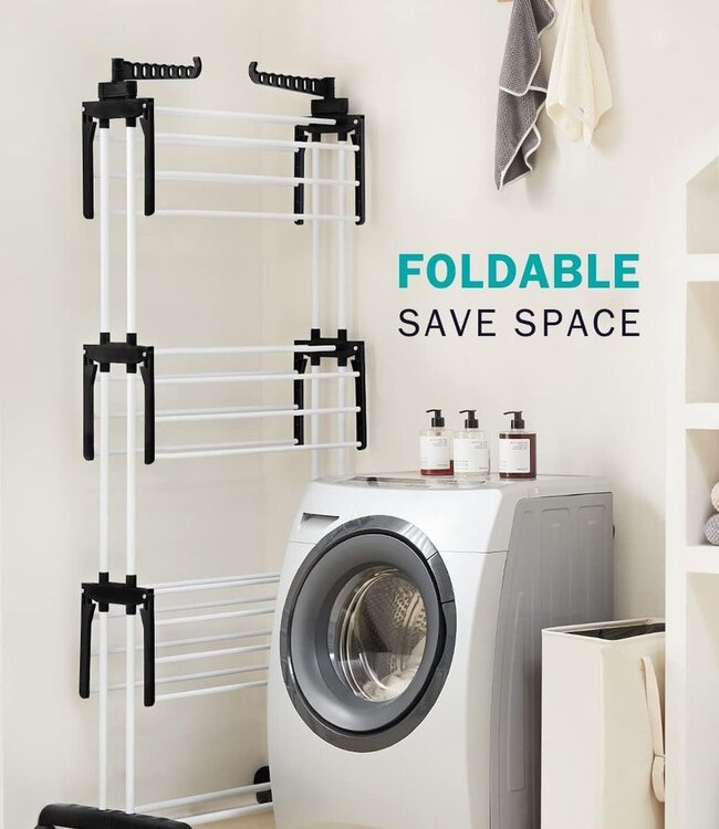 Foldable Drying Rack - Versatile - Black/White