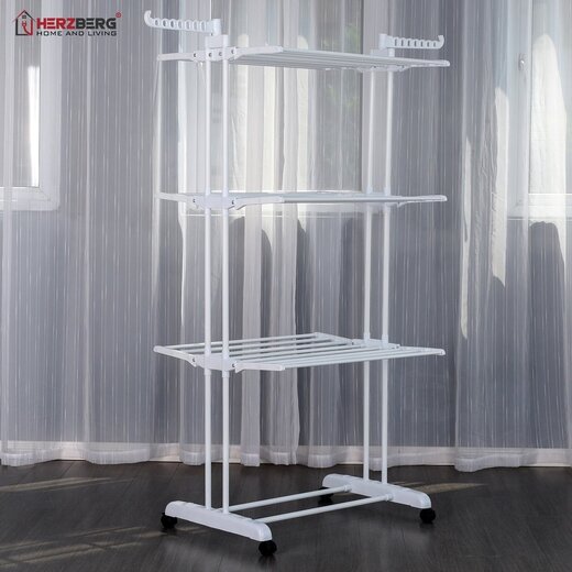 Wasdroogrek – Kledingrek – Opvouwbaar – Wit