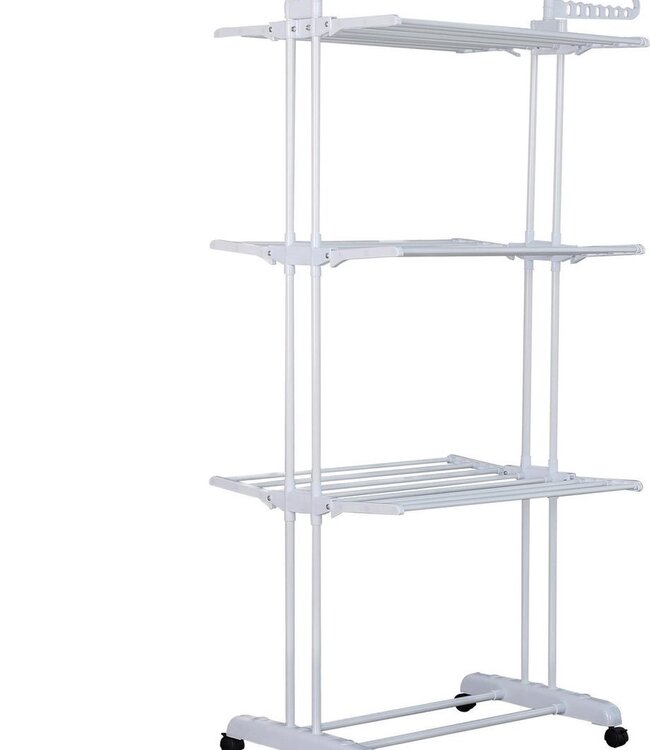 Laundry drying rack - Clothes rack - Foldable - White